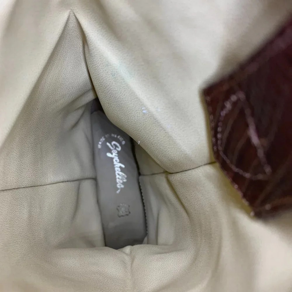 Vintage Seychelles Western Brown Leather Cowboy Boots - Size 8.5 - Picture 6 of 8